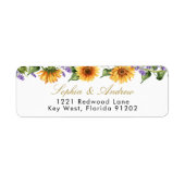 Sonnenblumen & Lavendel Rücksendeadresse (Vorne)