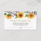 Sonnenblumen & Lavendel-Windeln-Umschließkarte Begleitkarte (Vorderseite)