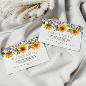 Sonnenblumen & Lavendel-Windeln-Umschließkarte Begleitkarte