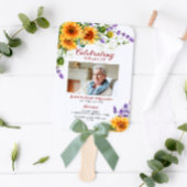 Sonnenblumen & Lavender Beerdigung Set der Fans Fächer