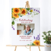 Sonnenblumen & Lavender Foto Gedenkposter Poster