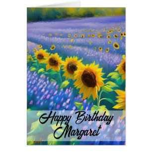Sonnenblumen & Lavender Happy Birthday Card