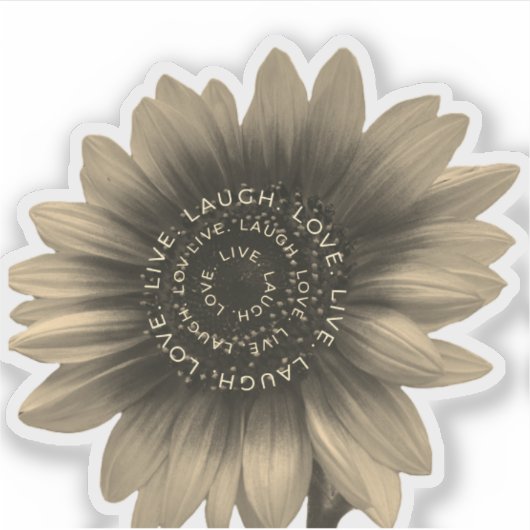 Sonnenblumen, leben, lachen, Liebe Aufkleber (Vorderseite)