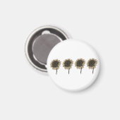 Sonnenblumen, leben, lachen, Liebe Magnet (Vorderseite/Rückseite)