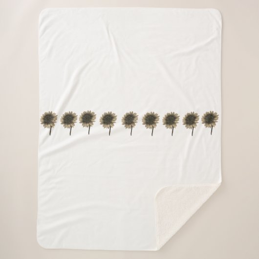 Sonnenblumen, leben, lachen, Liebe Sherpadecke (Vorderseite)