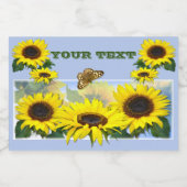 Sonnenblumen Lebensmitteletikett (Einzelnes Label)