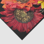 Sonnenblumen Lebhafte Farben, Rot, Orange und Gelb Seidenpapier (Ausschnitt)