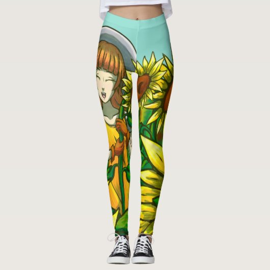 Sonnenblumen Leggings (Vorderseite)