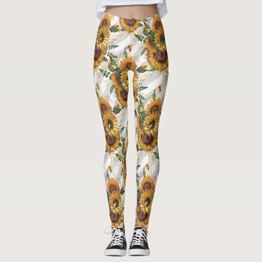 Sonnenblumen Leggings (Vorderseite)