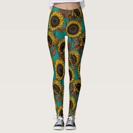 Sonnenblumen Leggings (Vorderseite)