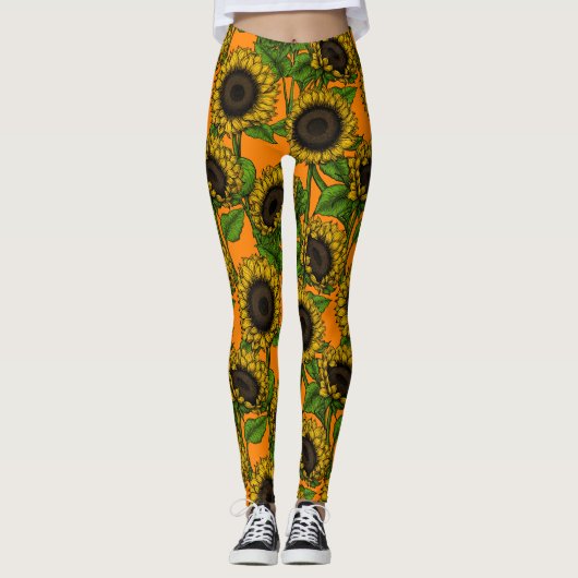 Sonnenblumen Leggings (Vorderseite)