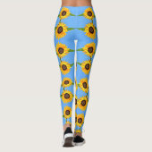Sonnenblumen Leggings Blue Sky (Rückseite)