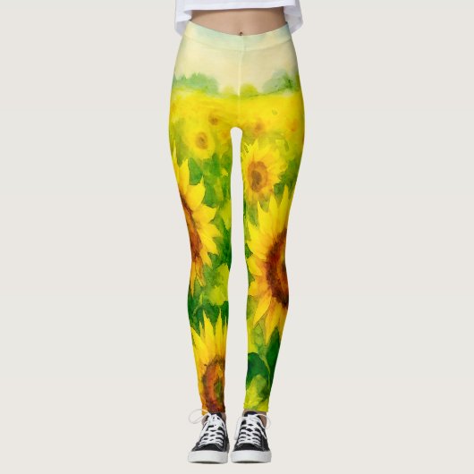 Sonnenblumen-Leggings Leggings (Vorderseite)