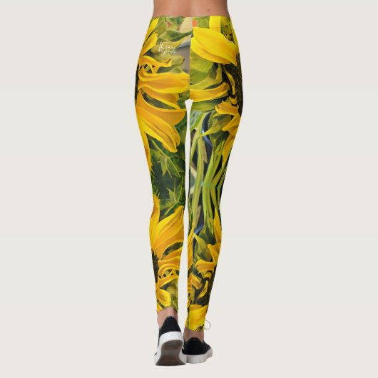 Sonnenblumen-Leggings Leggings (Rückseite)