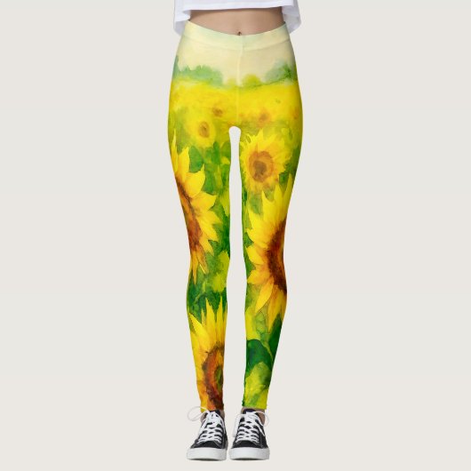 Sonnenblumen-Leggings Leggings (Vorderseite)
