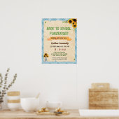 Sonnenblumen Lehrer Mitarbeiter schätzen Flyer Poster (Küche)