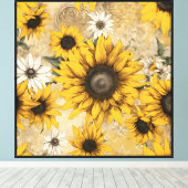 Sonnenblumen Leinwanddruck (Insitu (Holzboden))