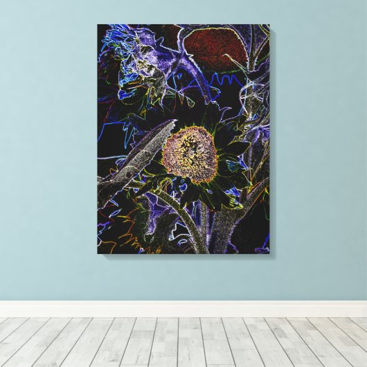 SONNENBLUMEN LEINWANDDRUCK (Insitu (Holzboden))