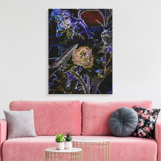 SONNENBLUMEN LEINWANDDRUCK (Insitu (Wohnzimmer))