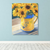Sonnenblumen Leinwanddruck (Insitu (Holzboden))