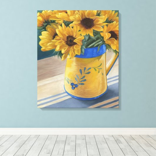 Sonnenblumen Leinwanddruck (Insitu (Holzboden))