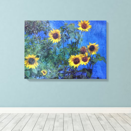 Sonnenblumen Leinwanddruck (Insitu (Holzboden))