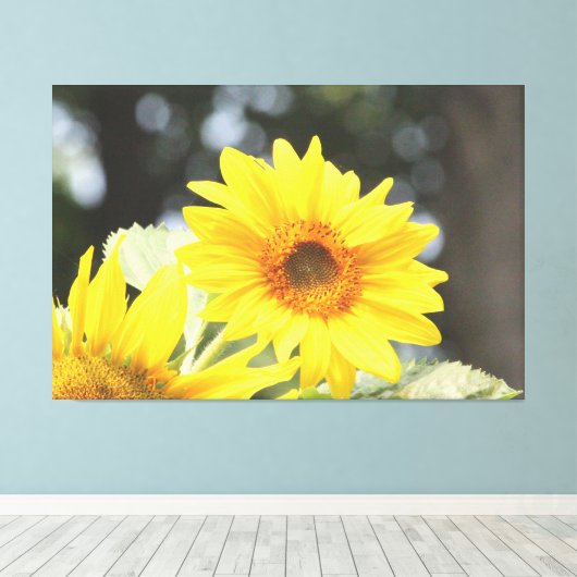 Sonnenblumen Leinwanddruck (Insitu (Holzboden))