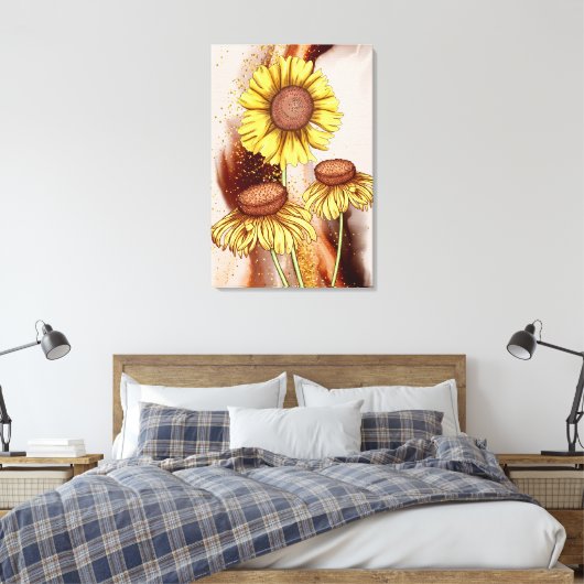 Sonnenblumen Leinwanddruck (Insitu (Schlafzimmer))