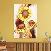 Sonnenblumen Leinwanddruck (Insitu (Wohnzimmer))