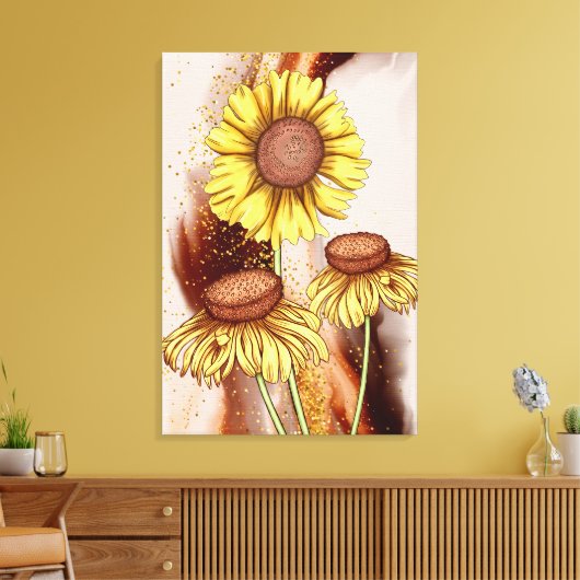 Sonnenblumen Leinwanddruck (Insitu (Wohnzimmer))