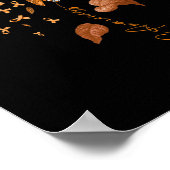 Sonnenblumen Leopard Crps Awareness Orange Ribbon Poster (Ecke)