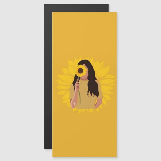 Sonnenblumen-Lesezeichen Magnetkarte (Vorne/Hinten)