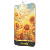 Sonnenblumen leuchten unter einer goldenen Dämmeru Autolufterfrischer (Links)