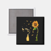 Sonnenblumen Leukämie Bewusstsein Magnet (Vorderseite/Rückseite)