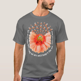 Sonnenblumen Leukämie MS Bewusstsein Orange Ribbon T-Shirt