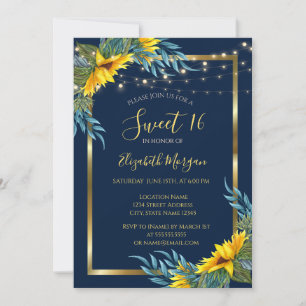 Sonnenblumen, Licht, Holztextur Süß 16 Einladung