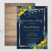 Sonnenblumen, Lichter, Texturstudio Einladung (Vorne/Hinten)