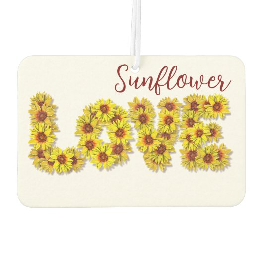 Sonnenblumen-Liebe-Auftragfrischer Autolufterfrischer (Rückseite)