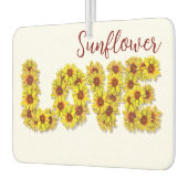 Sonnenblumen-Liebe-Auftragfrischer Autolufterfrischer (Links)