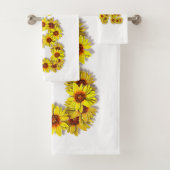 Sonnenblumen-Liebe-Badhandtücher Badhandtuch Set (Insitu)