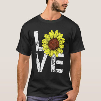 Sonnenblumen Liebe Blume Sommer Sonnenanbeter T-Shirt