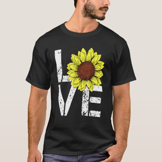 Sonnenblumen Liebe Blume Sommer Sonnenanbeter T-Shirt (Vorderseite)