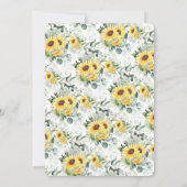 Sonnenblumen Liebe Brauen Dusche Kaffee Bar Party Einladung (Rückseite)