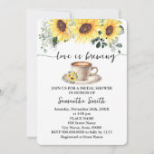 Sonnenblumen Liebe Brauen Dusche Kaffee Bar Party Einladung (Vorderseite)