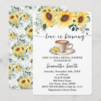 Sonnenblumen Liebe Brauen Dusche Kaffee Bar Party