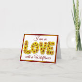 Sonnenblumen-Liebe-Faltgrußkarte Karte (Vorderseite)