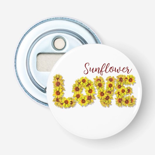 Sonnenblumen-Liebe-Flaschenöffner Flaschenöffner (Vorderseite)