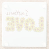Sonnenblumen-Liebe-Glasuntersetzer Glasuntersetzer (Rückseite)