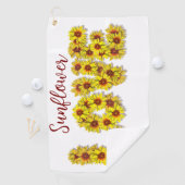 Sonnenblumen-Liebe-Golftuch Golfhandtuch (Insitu)
