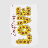 Sonnenblumen-Liebe-Golftuch Golfhandtuch (Vorderseite)